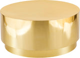 Jazzy Stainless Steel Contemporary Gold Coffee Table - 36" W x 36" D x 16.5" H