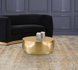 Jazzy Stainless Steel Contemporary Gold Coffee Table - 36" W x 36" D x 16.5" H