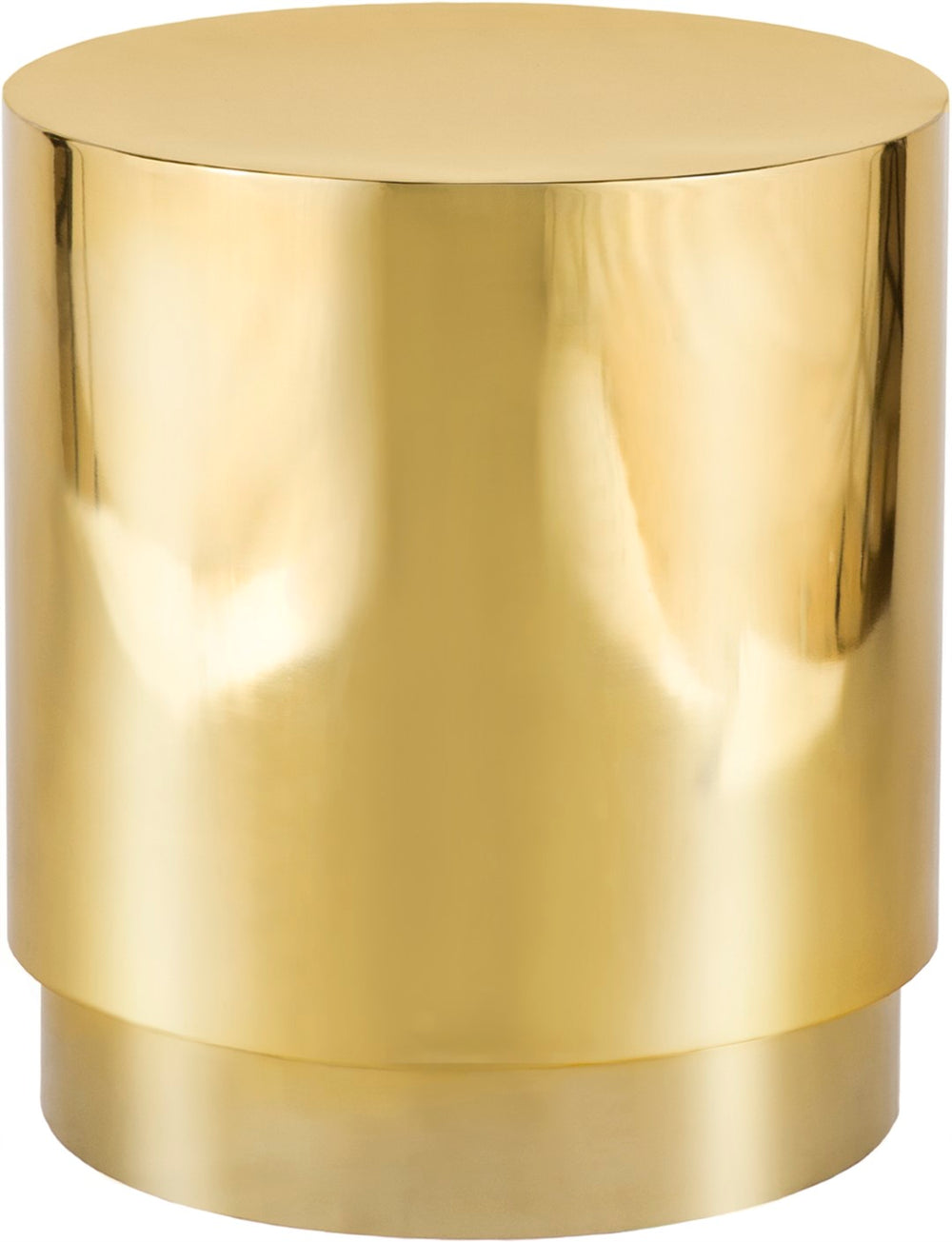 Jazzy Stainless Steel Contemporary Gold End Table - 20" W x 20" D x 22" H