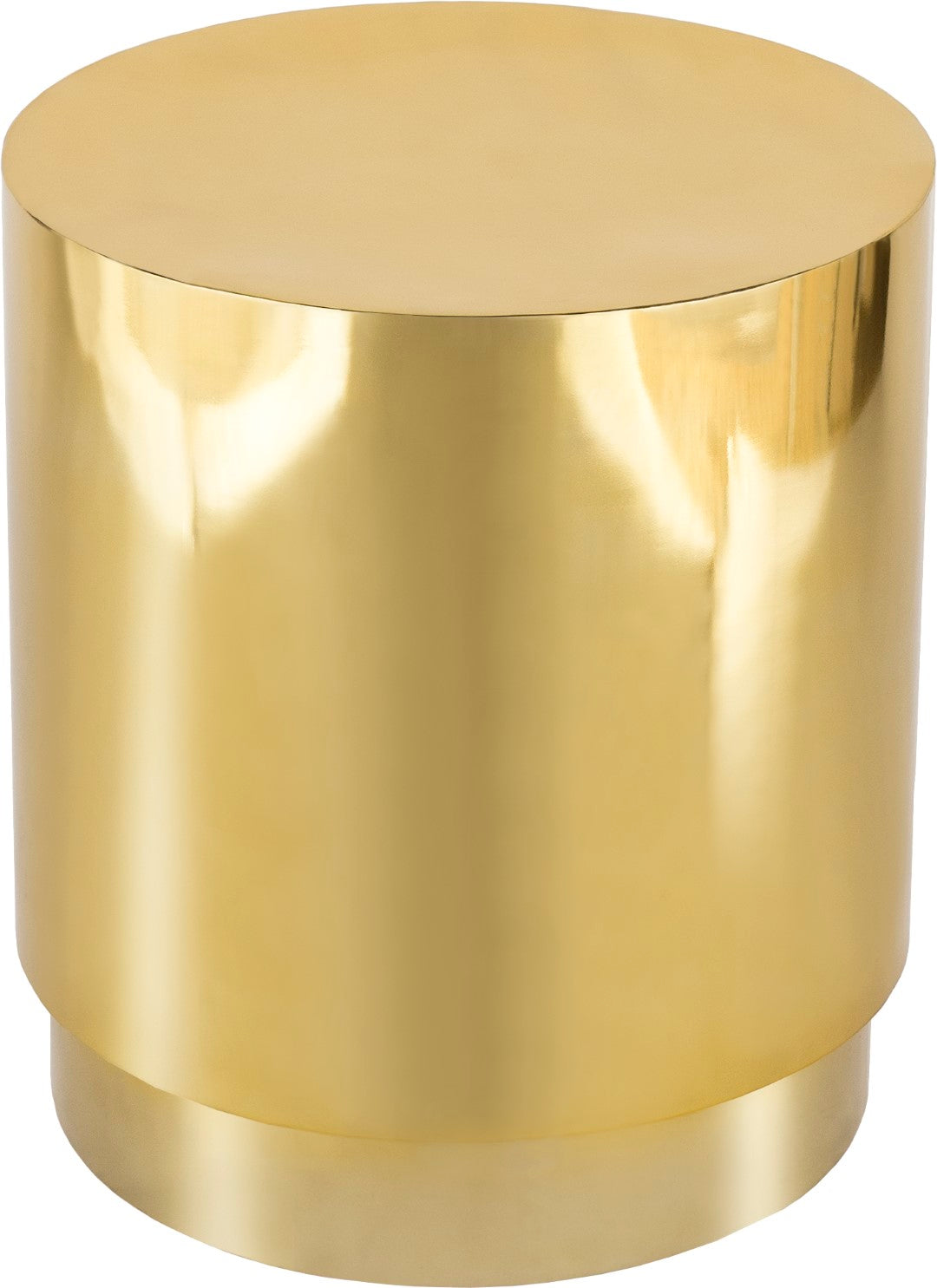 Jazzy Stainless Steel Drum End Table