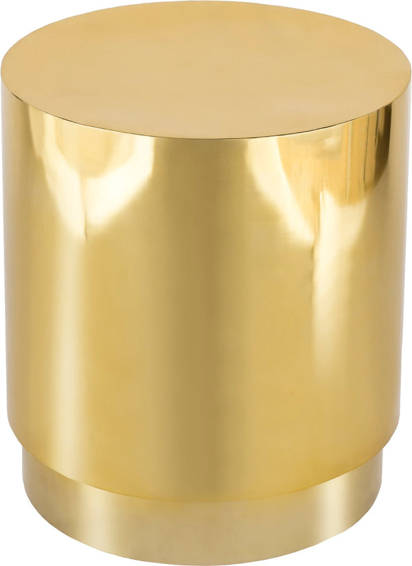 Jazzy Stainless Steel Contemporary Gold End Table - 20" W x 20" D x 22" H