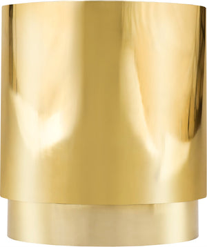 Jazzy Stainless Steel Contemporary Gold End Table - 20" W x 20" D x 22" H