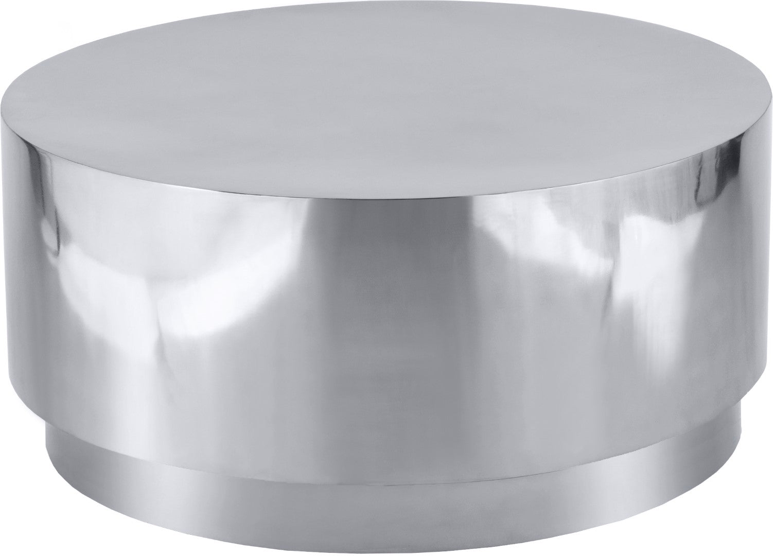 Jazzy Stainless Steel Drum Coffee Table - Thumbnail 3