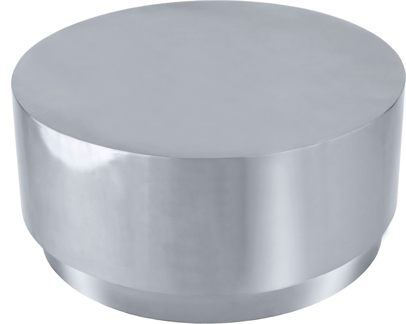 Jazzy Stainless Steel Drum Coffee Table - Thumbnail 2