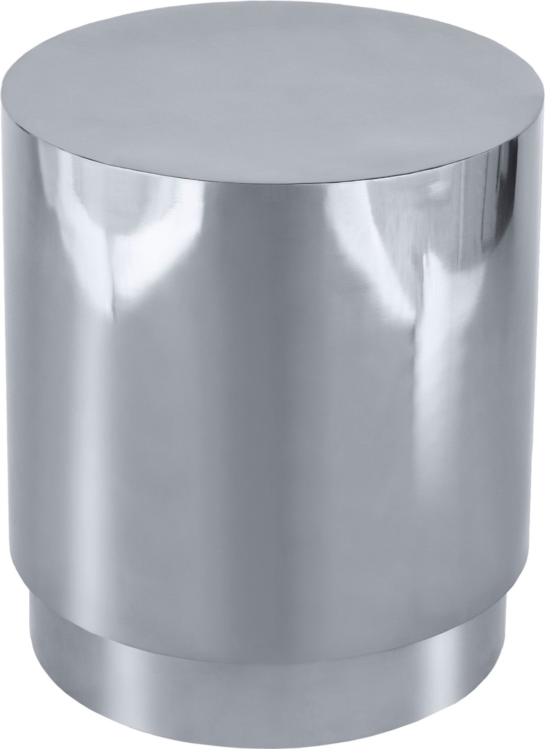 Jazzy Stainless Steel Drum End Table - Thumbnail 5