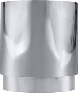 Jazzy Stainless Steel Contemporary Silver End Table - 20" W x 20" D x 22" H