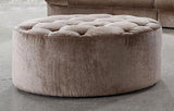 16.5' MDF and Velour Ottoman Tufted with Artificial Crystals