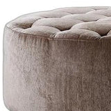 16.5' MDF and Velour Ottoman Tufted with Artificial Crystals