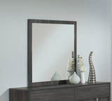 41' Grey MDF Veneer and Glass Mirror