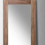 79' Walnut MDF Veneer and Glass Mirror