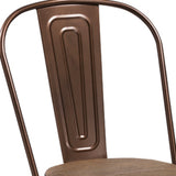Four 33' Metal and Wood Dining Chairs