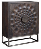 28302 Circle Carved Door Cabinet
