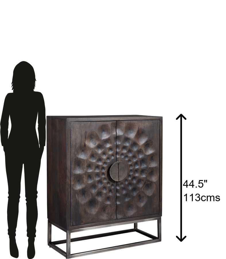 Hekman Furniture 28302 Circle Carved Door Cabinet 28302
