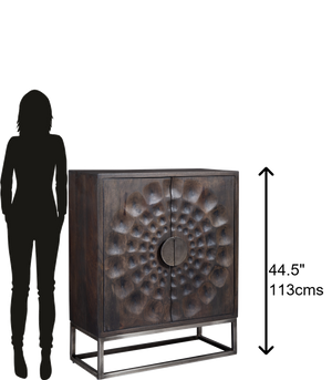 Hekman Furniture 28302 Circle Carved Door Cabinet 28302