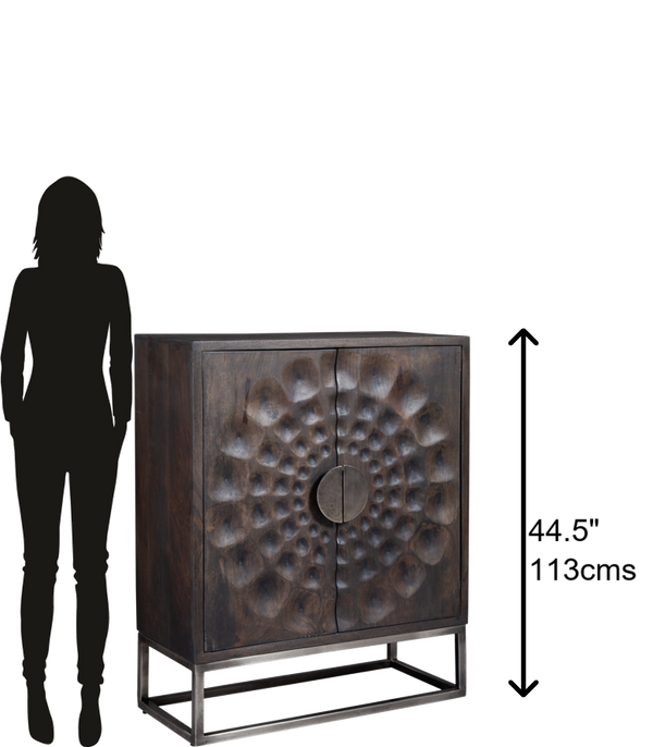 Hekman Furniture 28302 Circle Carved Door Cabinet 28302