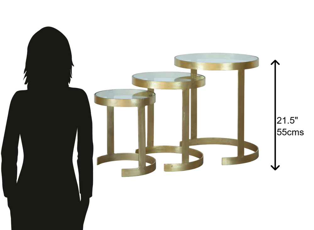Hekman Furniture 28304 Brass Nest Of Tables 28304