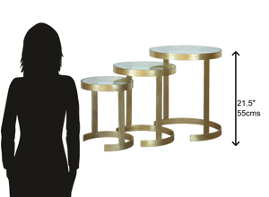 Hekman Furniture 28304 Brass Nest Of Tables 28304