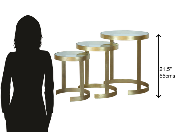 Hekman Furniture 28304 Brass Nest Of Tables 28304