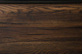 20' Dark Aged Oak Veneer Steel and Wood Nightstand