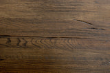 16' Dark Aged Oak Wood Veneer and Steel Coffee Table