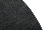 32' Dark Grey Fabric and Metal Bench