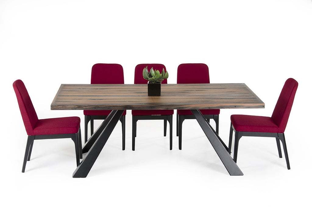 30' Ship Wood and Metal Dining Table
