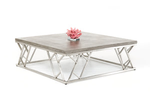 13' Concrete and Steel Coffee Table
