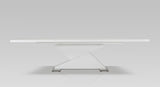 30' White MDF and Steel Dining Table