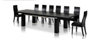 Modern Black Oak Finish Extendable Dining Table