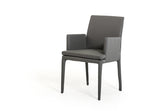 34' Leatherette and Metal Dining Chair