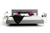 Modern Grey Leatherette Eastern King Bed