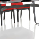 30" Black Glass Dining Table