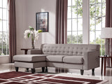 32' Plastic Foam Wood and Fabric Sofa and Ottoman Set