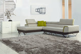 36' Fabric Foam Steel and Wood Sectional Sofa