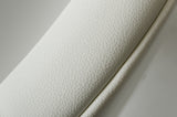 28' White Leatherette Accent Chair