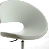 34' White Leatherette Lounge Chair