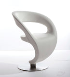 32' White Leatherette Lounge Chair