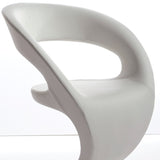 32' White Leatherette Lounge Chair