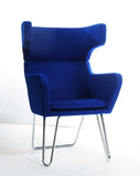 43' Fabric Wool and Polyester Lounge Chair