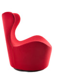 31' Red Fabric Polyester and Wood Accent Chair