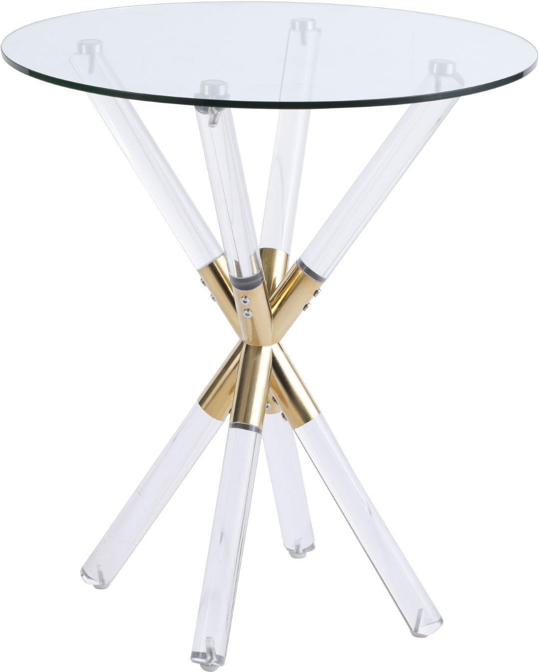 Mercury Acrylic Gold End Table