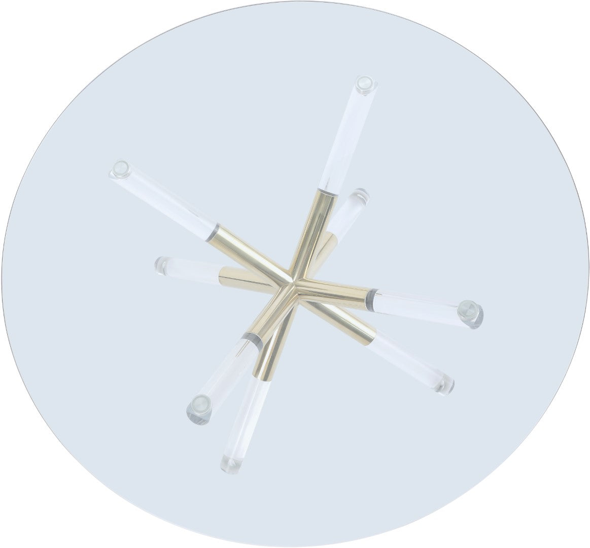 Mercury Acrylic Gold End Table - Thumbnail 5