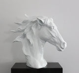 11' White Polyresin Horse Head Sculpture