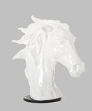 11' White Polyresin Horse Head Sculpture