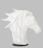 11' White Polyresin Horse Head Sculpture