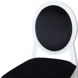 Two 36' White Lacquer Black Fabric Side Chairs