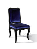 HomeRoots Two 39.4" Purple Velvet And Wood Side Chairs 284103-HOMEROOTS 284103