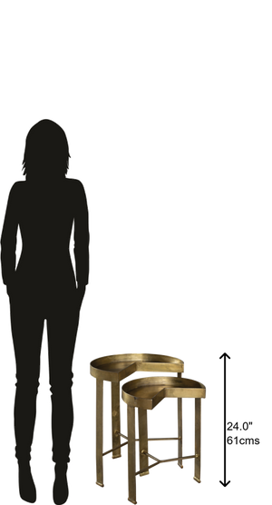 Hekman Furniture 28410 Brass Nest Of Tables 28410