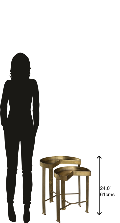 Hekman Furniture 28410 Brass Nest Of Tables 28410