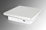 12' White Gloss Coffee Table with Pull Out Squares